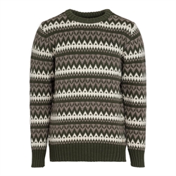 Fuza Wool Halfdan Sweater Men - Olive